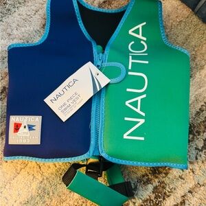 Nautica Blue and Green Kids' Swim Vest